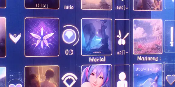 A modern digital interface showcasing popular Japanese adult films with a points redemption system and user engagement elements.